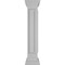 Ekena Millwork 8"W x 48"H Corner Newel Post with Panel, Flat Capital & Base Trim (Installation kit included) NWL08X48CPF0B0 - alternate 5